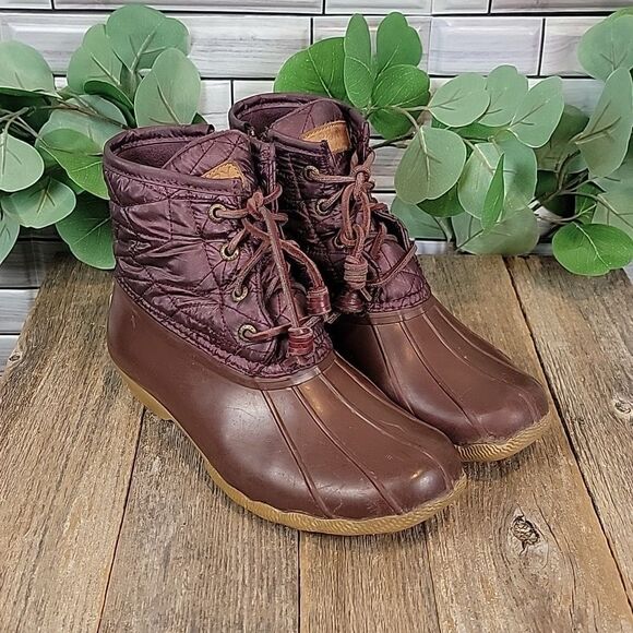 Speery Saltwater quilted nylon duck boots Size 6 - Picture 1 of 10